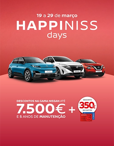 HappiNiss Days Nissan com descontos até 7.500€