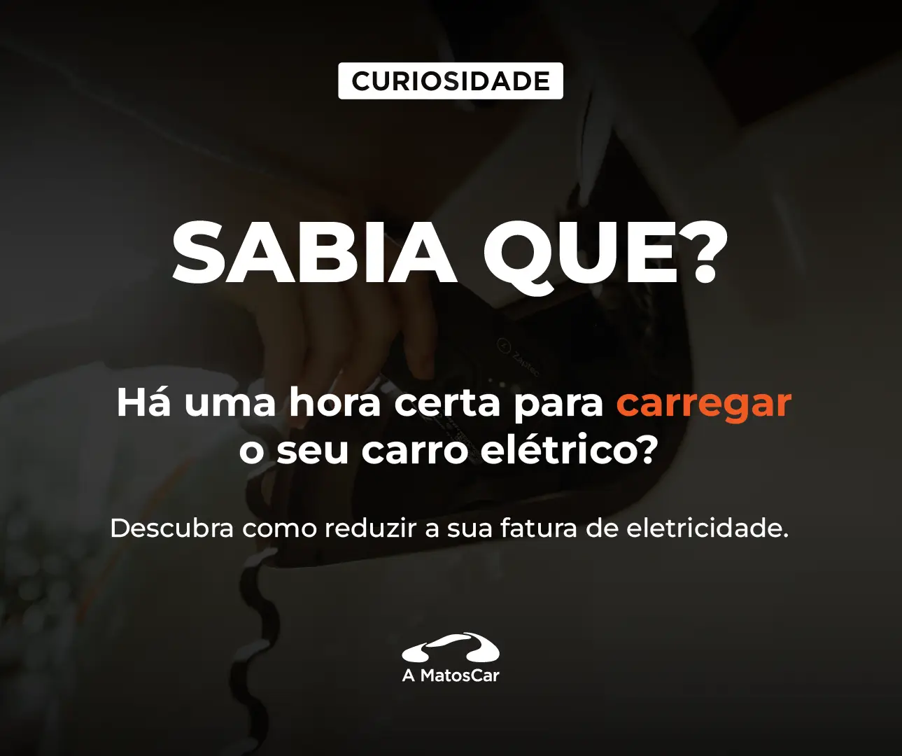 Carregamento carro elétrico durante a noite tarifa bi-horária