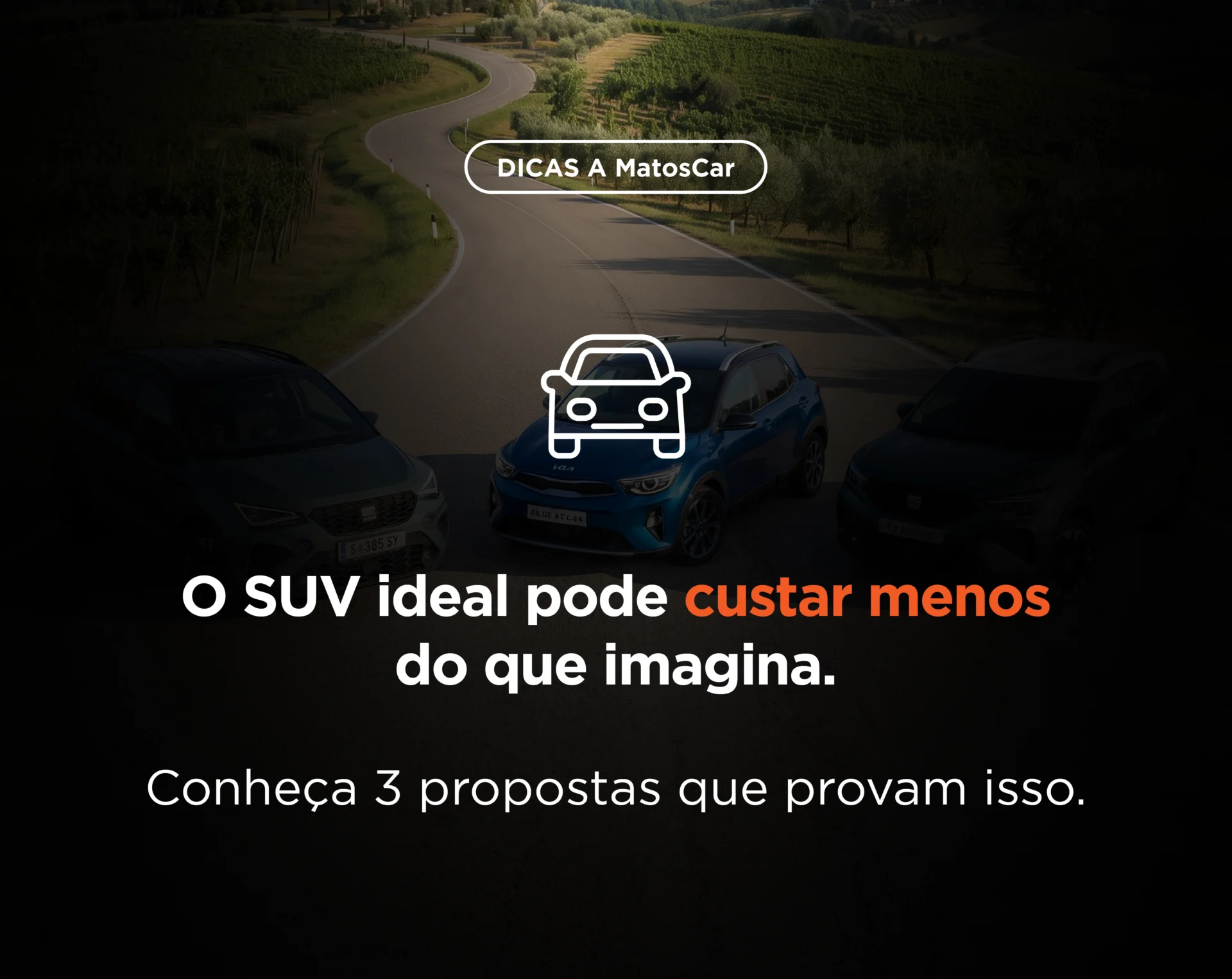 Citroën C3 Aircross SUV 7 lugares, SEAT Arona SUV urbano dinâmico e Kia Stonic SUV com 7 anos de garantia