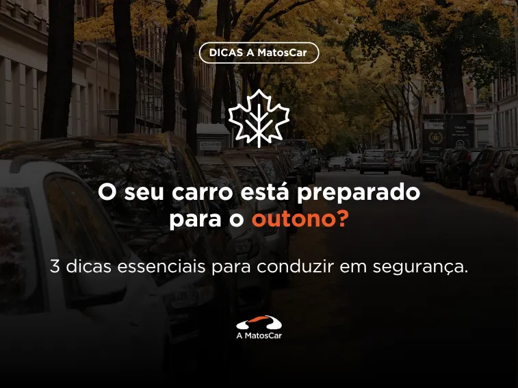 Condução segura no outono com chuva e folhas na estrada